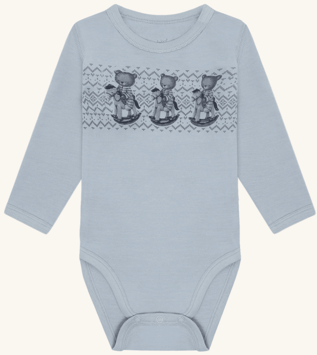 Hust and Claire Body ull/bambus Baloo Teddy baby blue