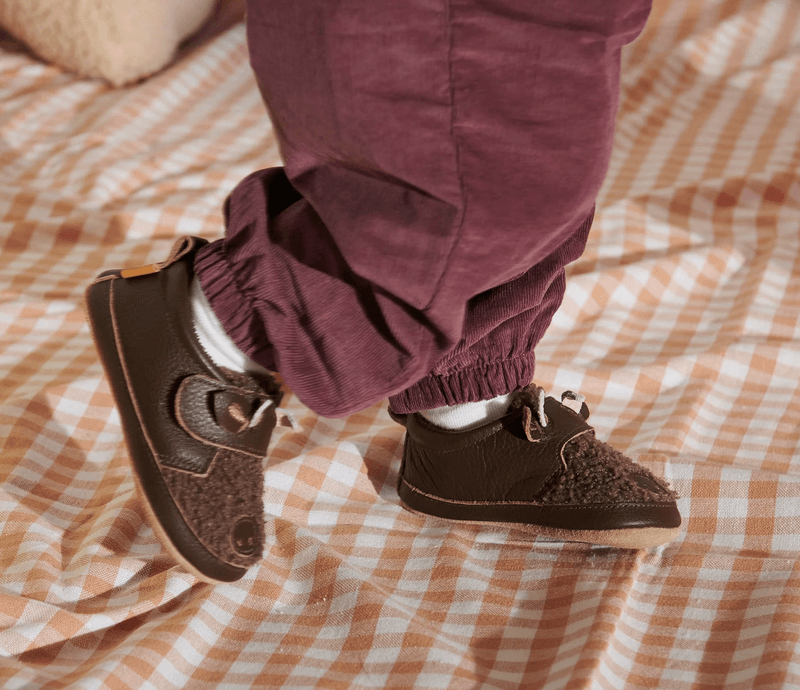 Melton Buffalo Skintøffel Dark Brown