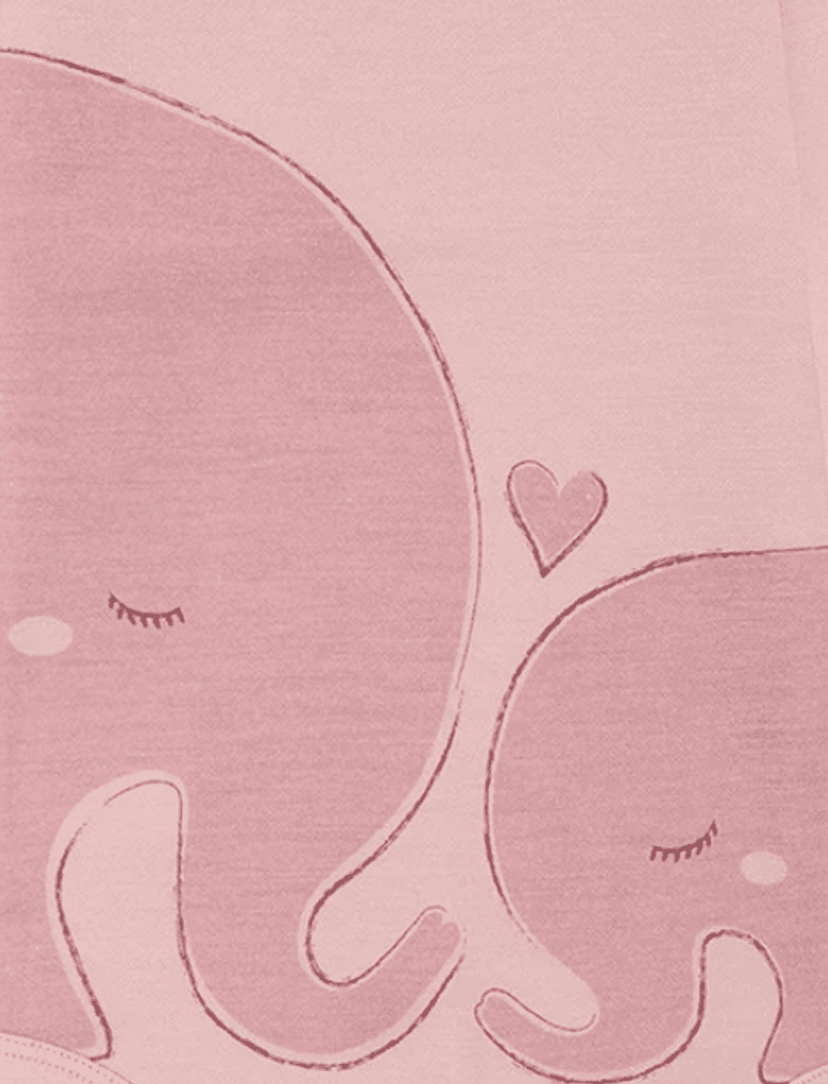 Hust and Claire Body ull/bambus Baloo Elephants Dusty Rose