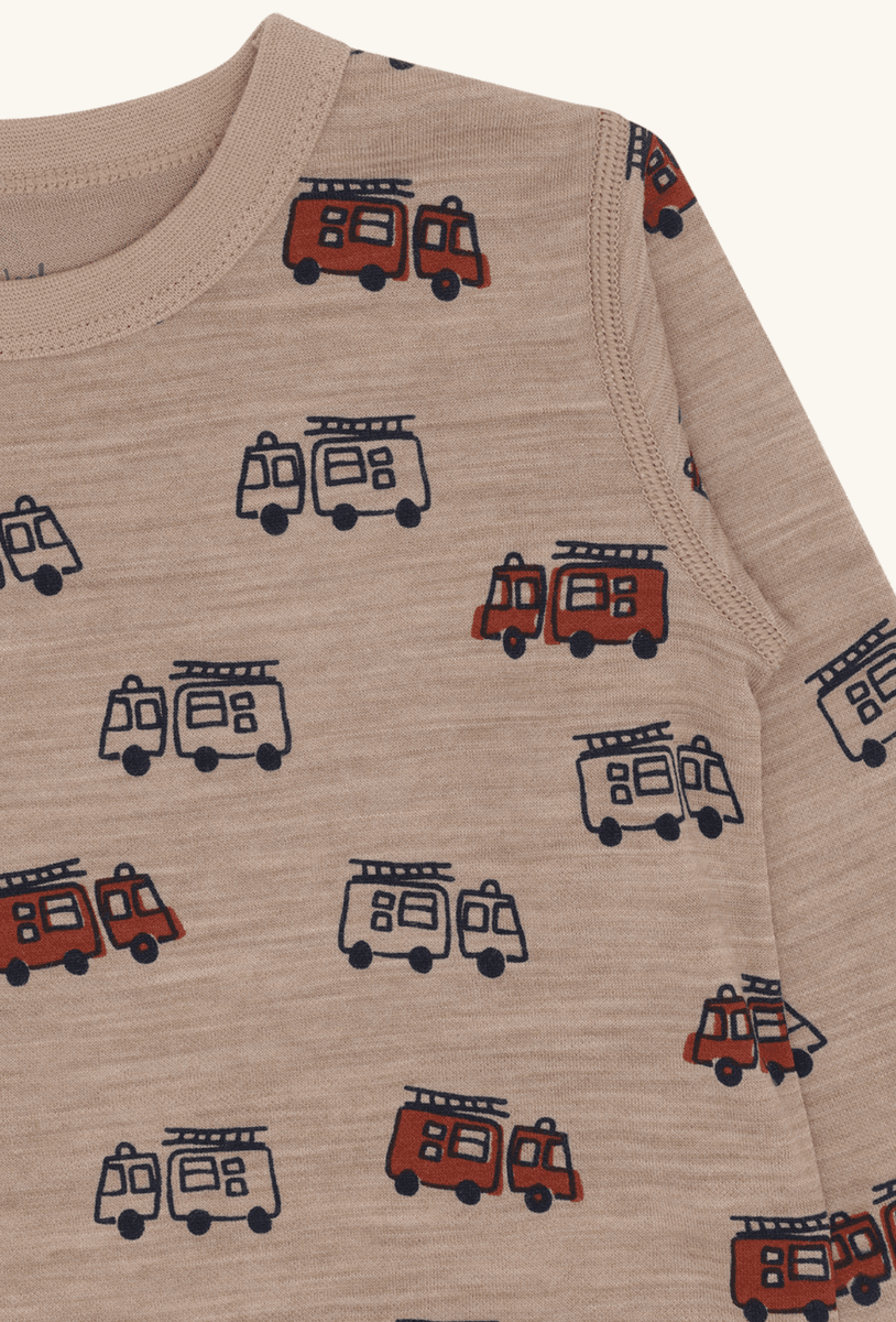 Hust and claire Genser ull/bambus abba firetruck biscuit