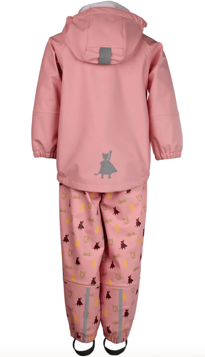 Kattnakken Regnsett Plask superhelt rosa krystall