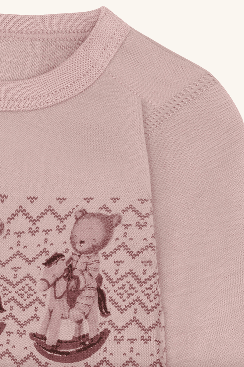 Hust and Claire Body ull/bambus Baloo Teddy dusty rose