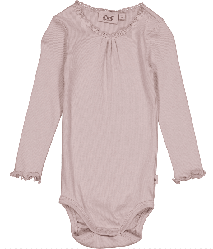 Wheat body rib lace soft lilac