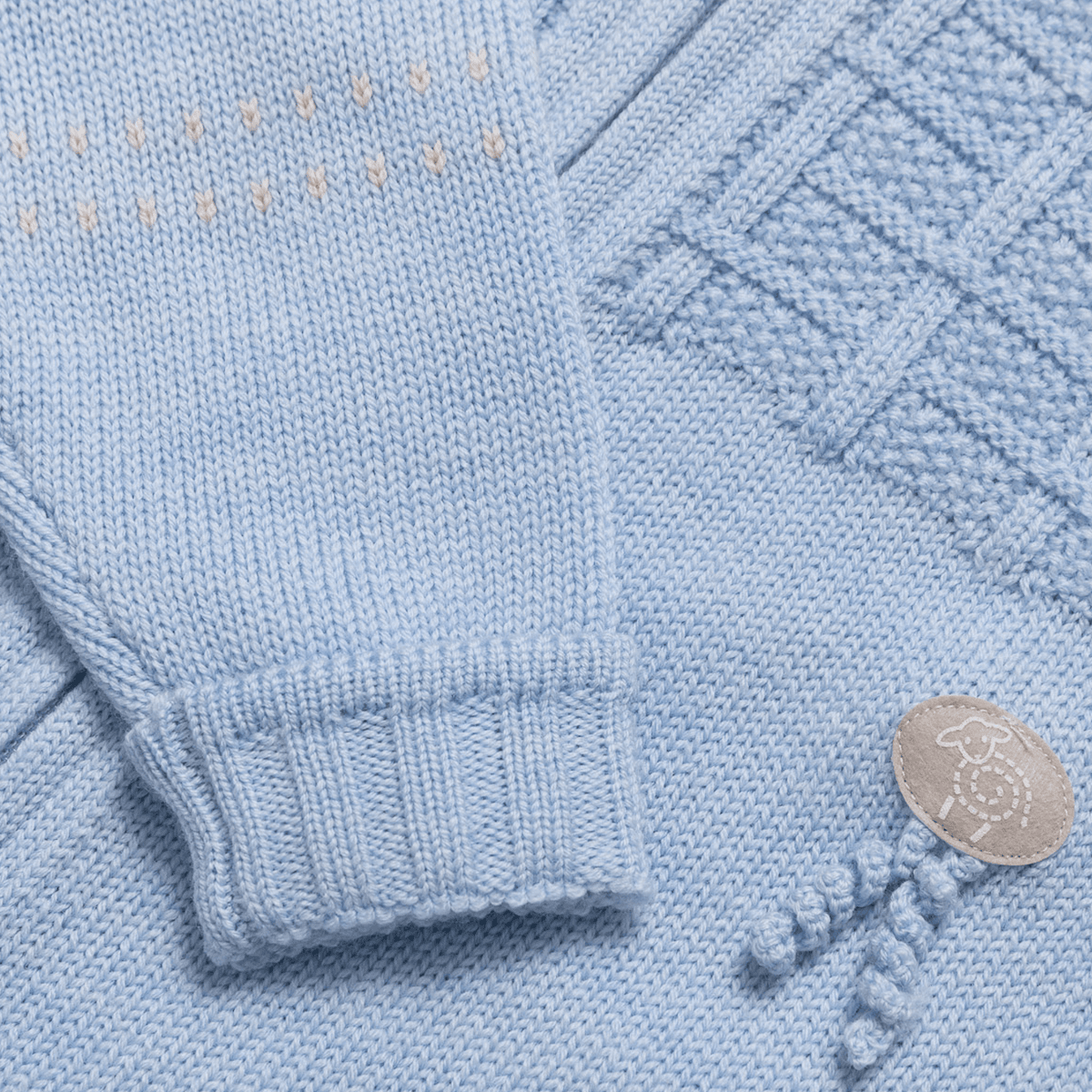 Lillelam Finlandshette classic ull himmelblå