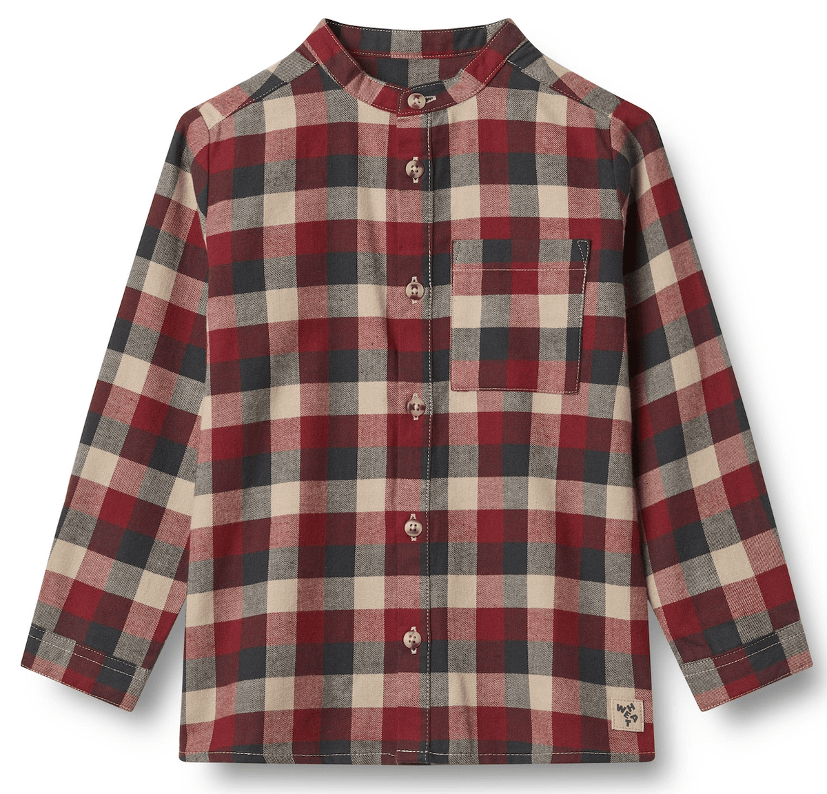 Wheat Skjorte Willum red blue check