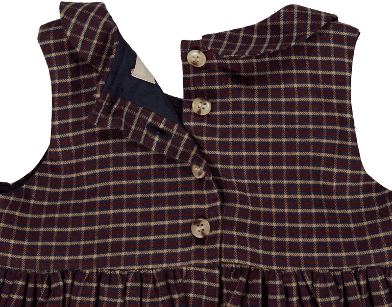 Wheat kjole Eila midnight blue check 
