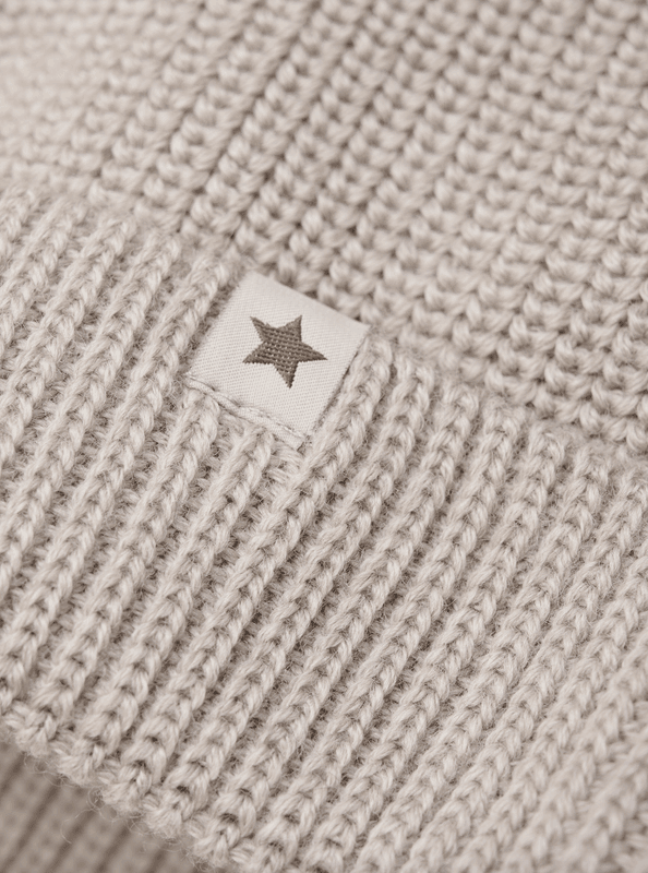 Huttelihut beanie pompoms camel melange 