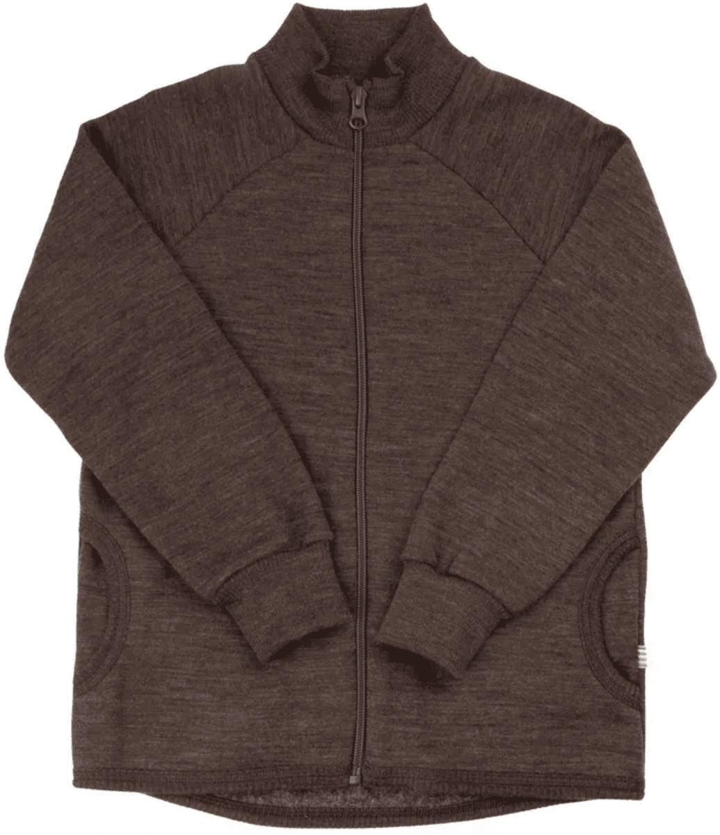 Joha Cardigan med glidelås ull brown