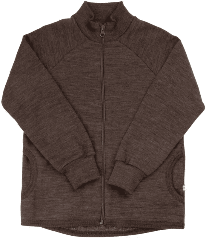 Joha Cardigan med glidelås ull brown