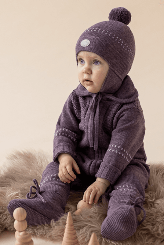 Lillelam Sparkedress Ull classic plomme