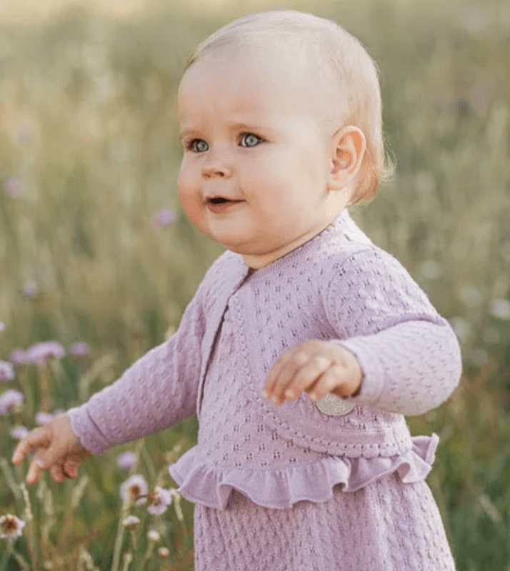 Lillelam Cardigan Alex hvit