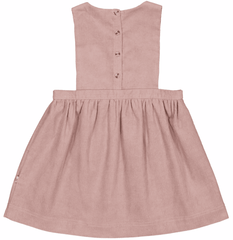 Wheat kjole pinafore solveig powder brown