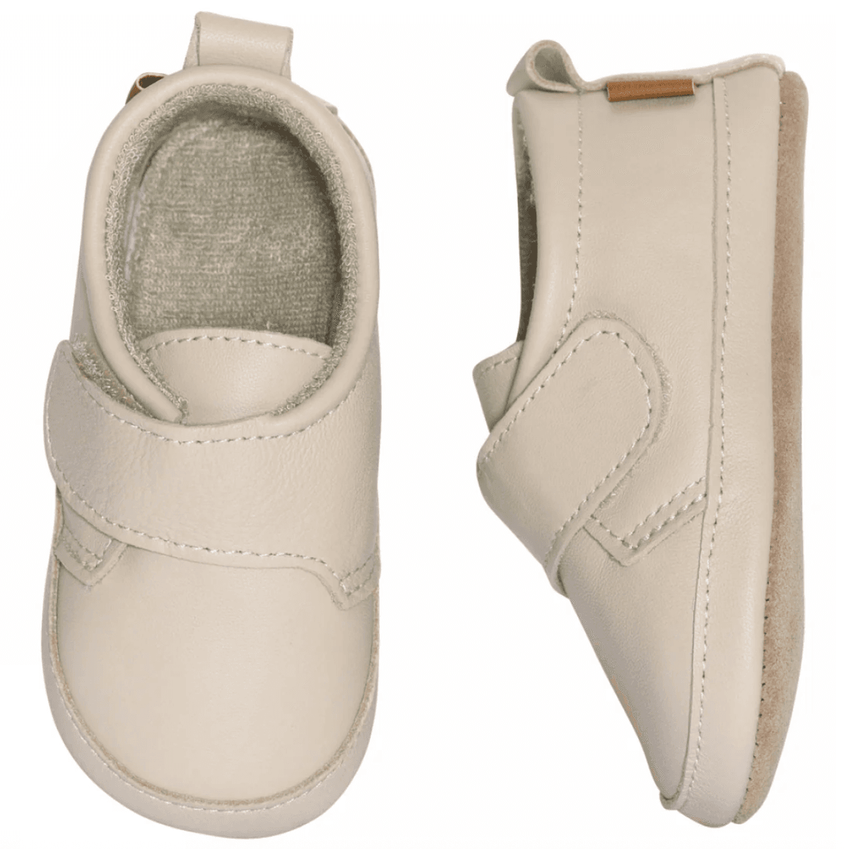 Melton Skinntøffel borrelås oxford tan