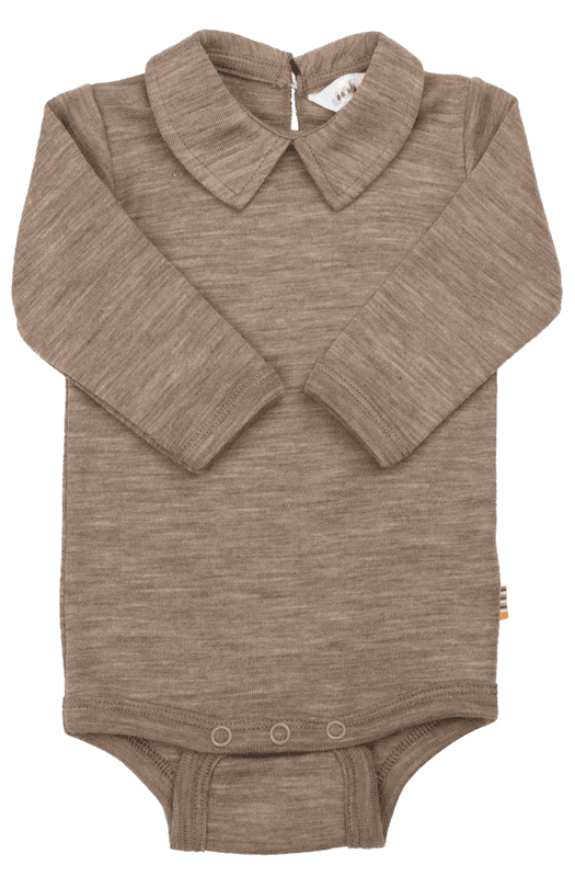 Joha body ull/silke beige melange med krage