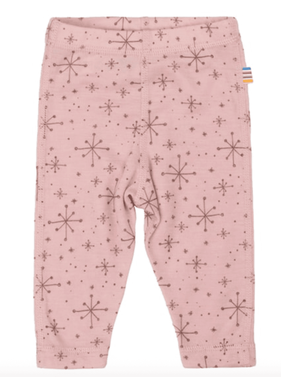 Joha leggings ull handdrawn snowflake rosa