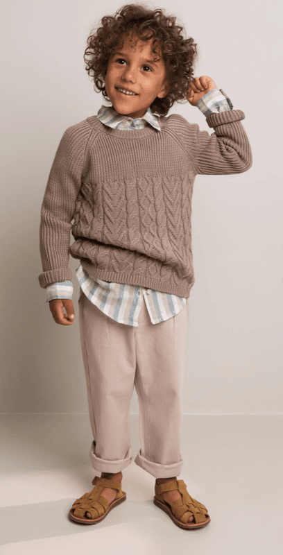 Marmar skjorte Tommy lin dusty blue stripe