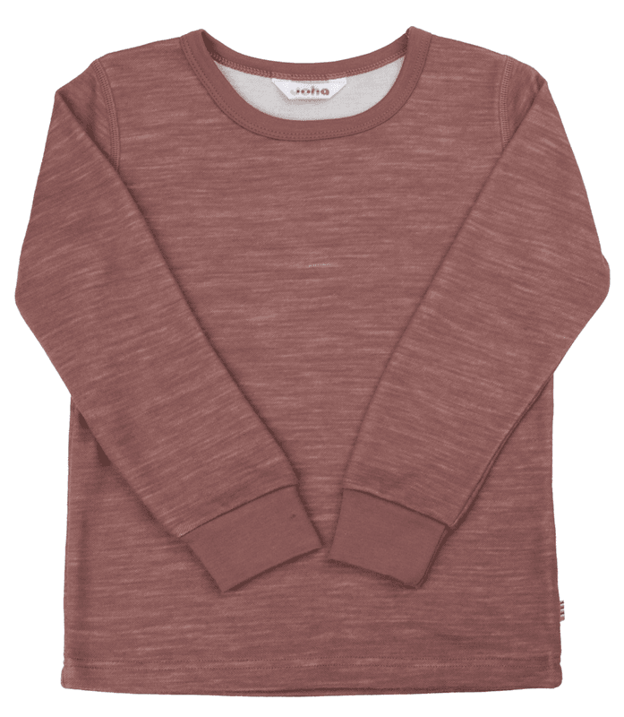 Joha genser ull/bambus dark rose stor