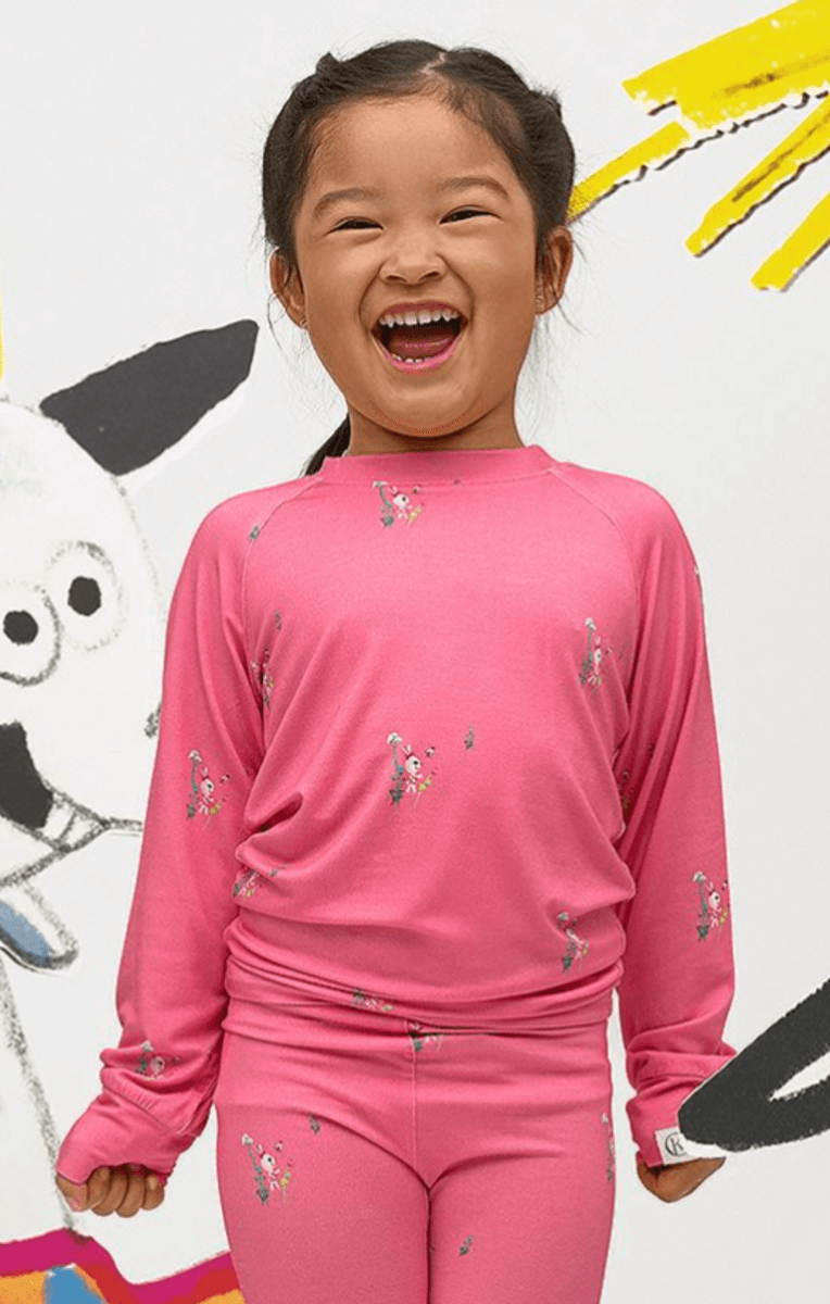 Gullkorn Bukkene baselayer sett pink