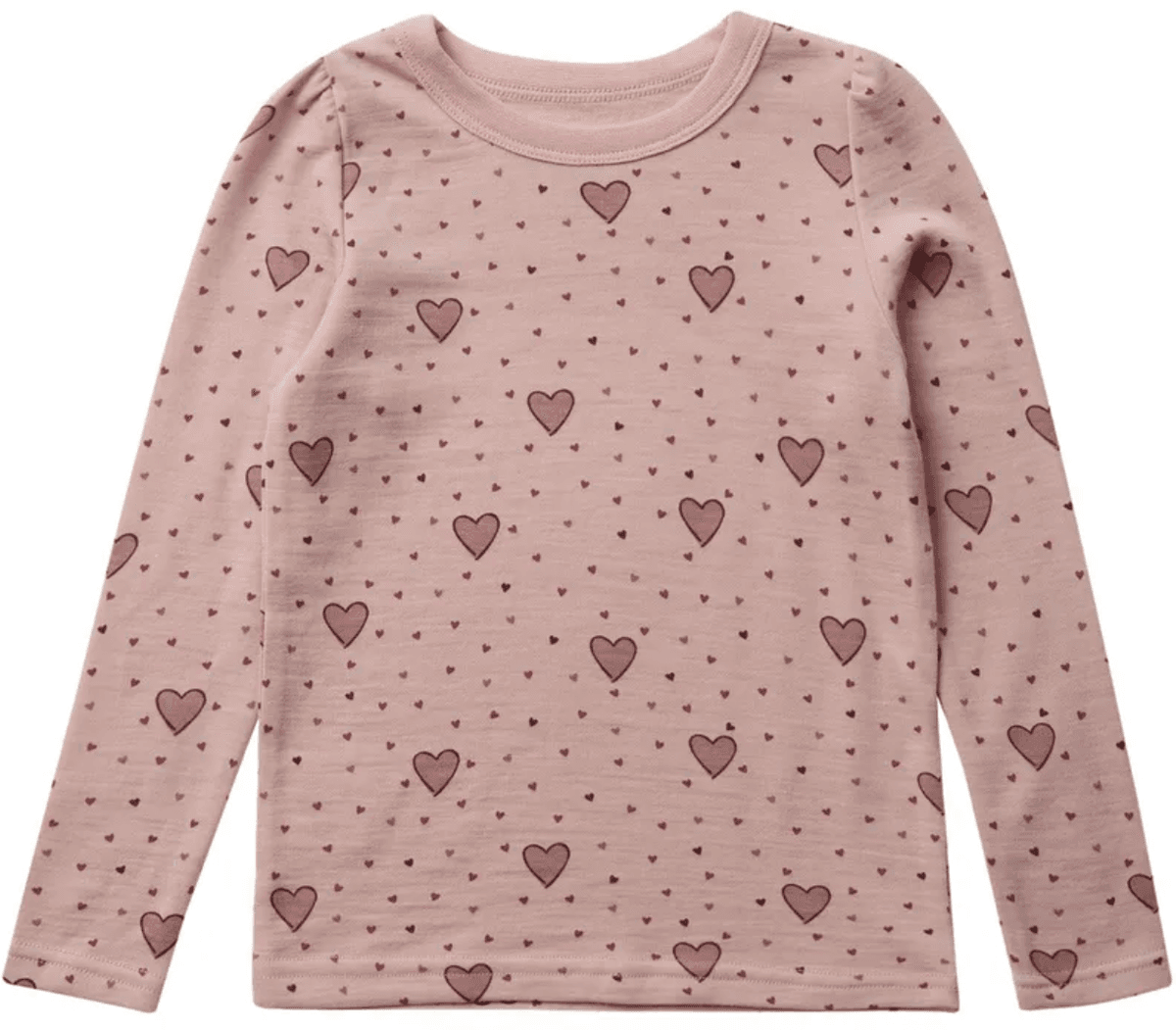 Hust and Claire Genser ull/bambus Abba Hearts Puff dusty rose