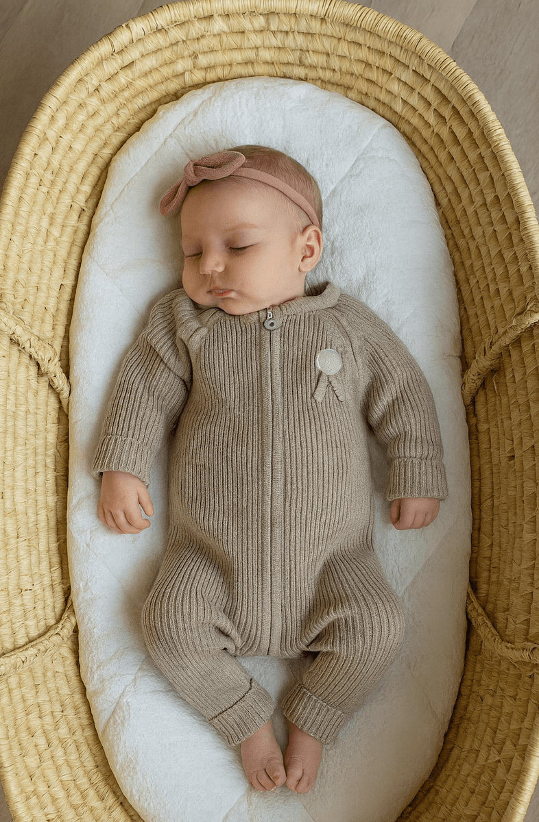 Lillelam Sparkedress ull ribb beige