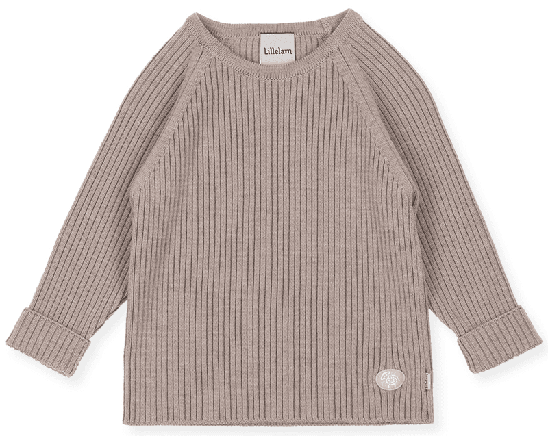 lillelam genser ribb beige
