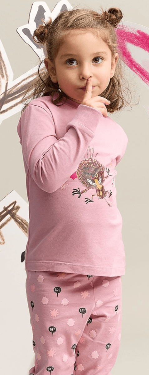 Gullkorn bukkene pysjamas fog pink