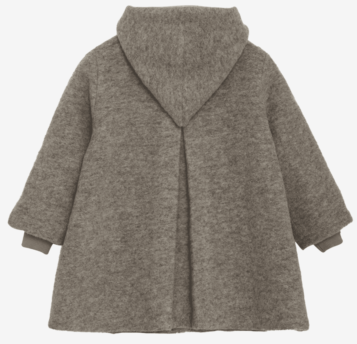 Huttelihut Kåpe ull med hette camel melange